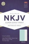 NKJV Super Giant Print Reference Bible, Mint Green Leather 